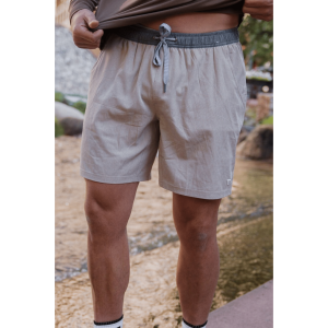 Athletic Short - Heather Khaki - Driftwood Camo Liner