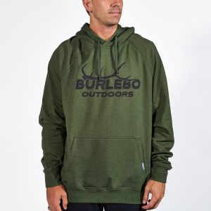 Fleece Hoodie - Elk Horn - Heather Olive