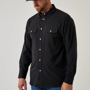 Long Sleeve Performance Western Shirt - Black