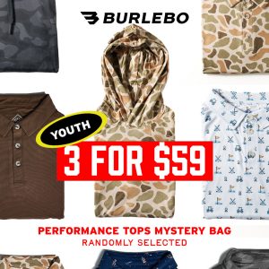 Mystery Bag - 3 YOUTH Performance Tops for $59