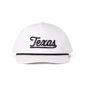 Cap - Texas Script - White