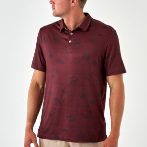 Performance Polo - Maroon Texas Camo