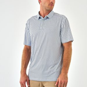 Performance Polo - Texas - White & Navy