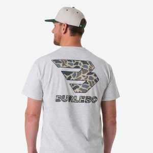 Short Sleeve Tee - Flying B Classic Deer Camo - Ash Grey