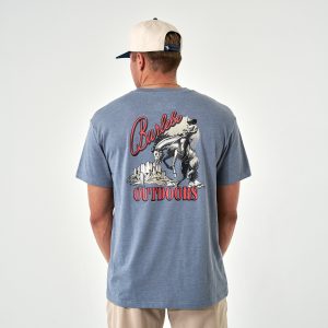 Short Sleeve Tee - Moonlit Cowboy - Heather Blue Jean