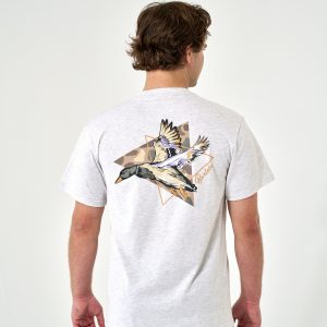 Short Sleeve Tee - Pintail Triangle Duck - Heather Ash Grey