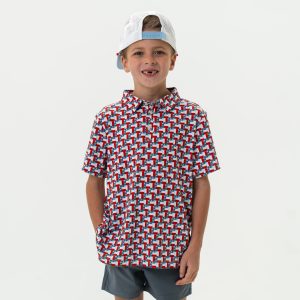 Youth Performance Polo - Texas Flag