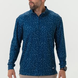Performance Quarter Zip - Navy Speckled