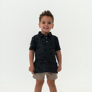 Youth Performance Polo - Black Camo