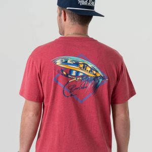 Short Sleeve Tee - Big Fly - Heather Crimson