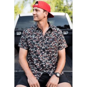 Performance Button Up -  Throwback Camo