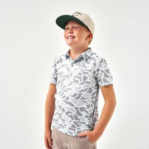 Youth Performance Polo - White Camo