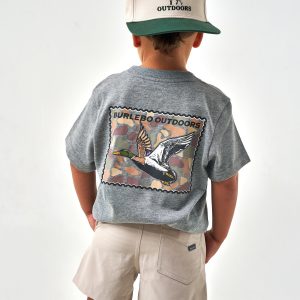 Youth Short Sleeve Tee - Mallard Duck Stamp - Dark Heather Grey