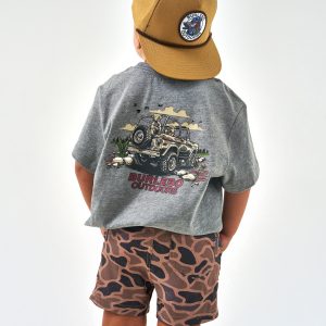 Youth Short Sleeve Tee - Off Road Bronco - Dark Heather Grey