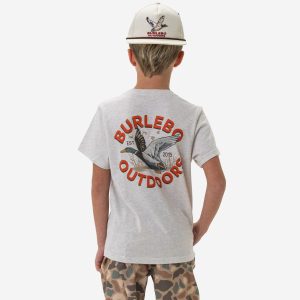 Youth Short Sleeve Tee - Old School Duck Hunt - Heather Oatmeal