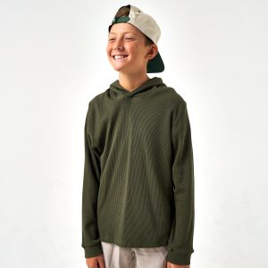 Youth Thermal Hoodie - Mallard Green