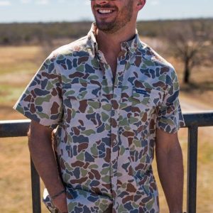 Cotton Twill Button Up - SS - Driftwood Camo